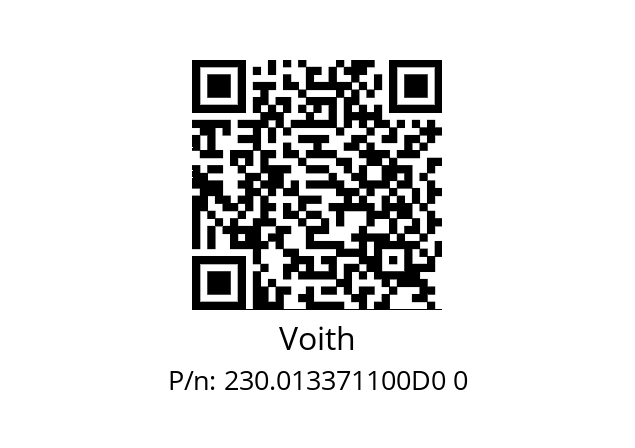   Voith 230.013371100D0 0