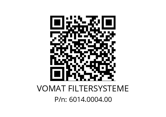   VOMAT FILTERSYSTEME 6014.0004.00