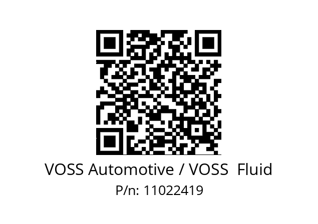   VOSS Automotive / VOSS  Fluid 11022419