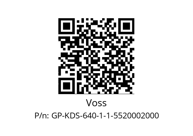   Voss GP-KDS-640-1-1-5520002000