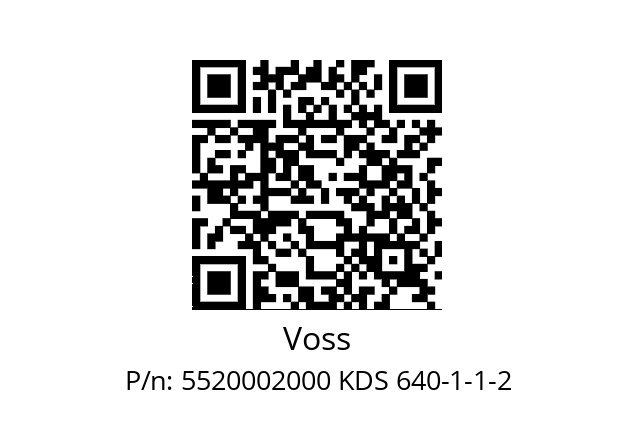   Voss 5520002000 KDS 640-1-1-2