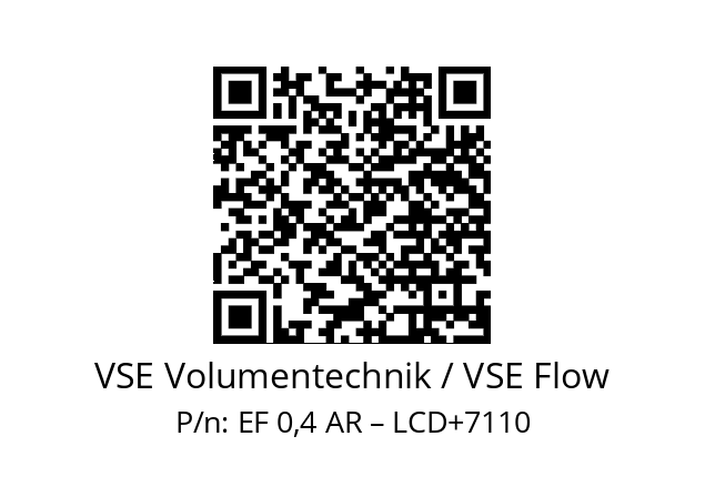   VSE Volumentechnik / VSE Flow EF 0,4 AR – LCD+7110