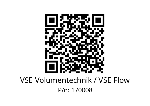   VSE Volumentechnik / VSE Flow 170008