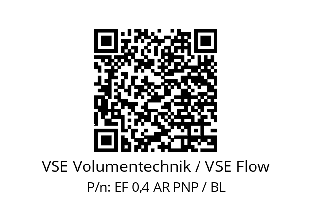   VSE Volumentechnik / VSE Flow EF 0,4 AR PNP / BL