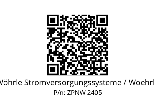   Wöhrle Stromversorgungssysteme / Woehrle ZPNW 2405