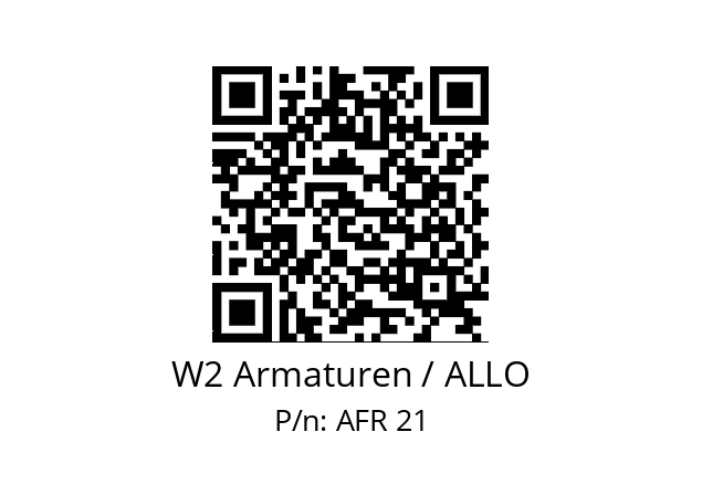   W2 Armaturen / ALLO AFR 21