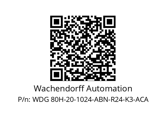   Wachendorff Automation WDG 80H-20-1024-ABN-R24-K3-ACA