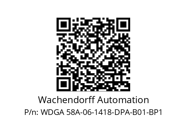   Wachendorff Automation WDGA 58A-06-1418-DPA-B01-BP1