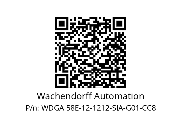   Wachendorff Automation WDGA 58E-12-1212-SIA-G01-CC8