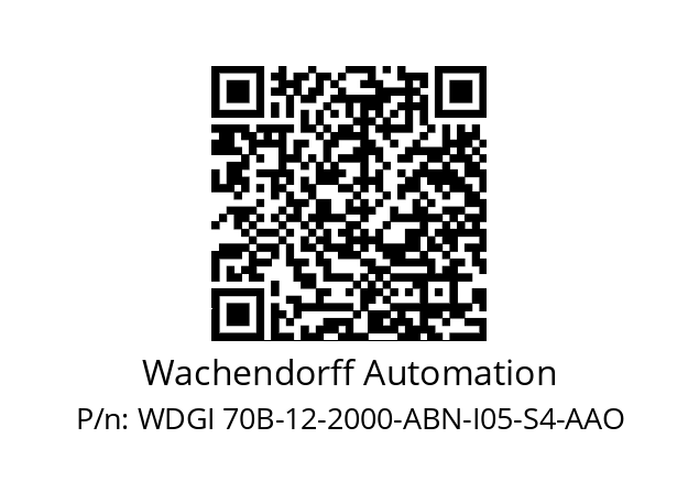   Wachendorff Automation WDGI 70B-12-2000-ABN-I05-S4-AAO