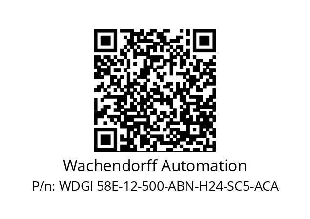   Wachendorff Automation WDGI 58E-12-500-ABN-H24-SC5-ACA