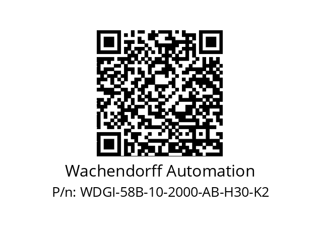   Wachendorff Automation WDGI-58B-10-2000-AB-H30-K2