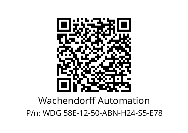   Wachendorff Automation WDG 58E-12-50-ABN-H24-S5-E78