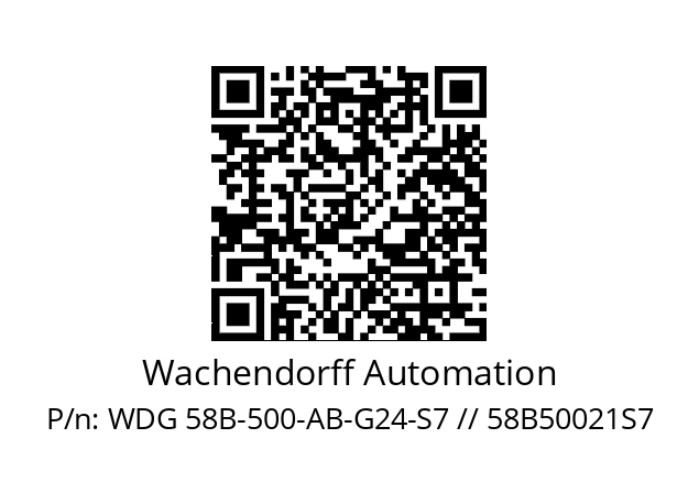   Wachendorff Automation WDG 58B-500-AB-G24-S7 // 58B50021S7