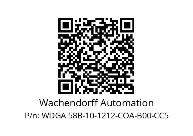   Wachendorff Automation WDGA 58B-10-1212-COA-B00-CC5