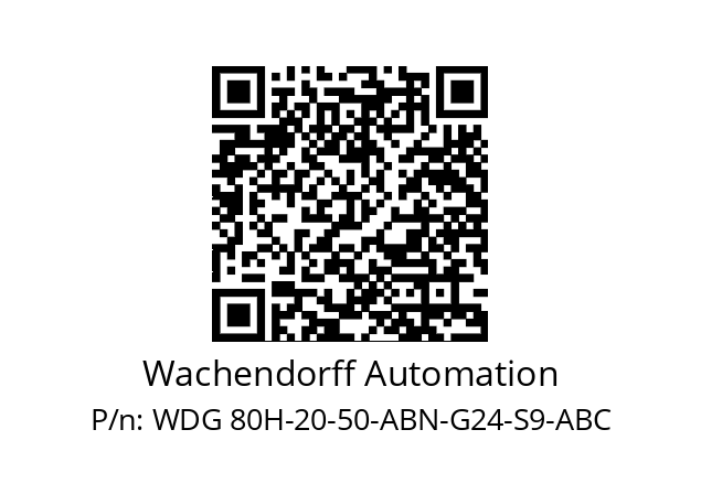   Wachendorff Automation WDG 80H-20-50-ABN-G24-S9-ABC