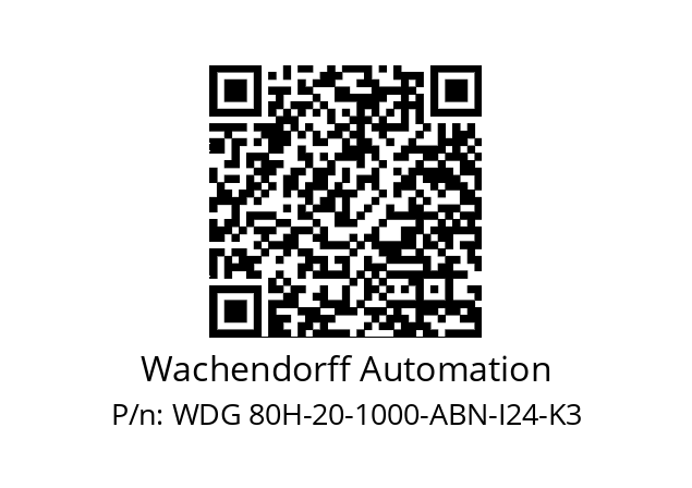   Wachendorff Automation WDG 80H-20-1000-ABN-I24-K3