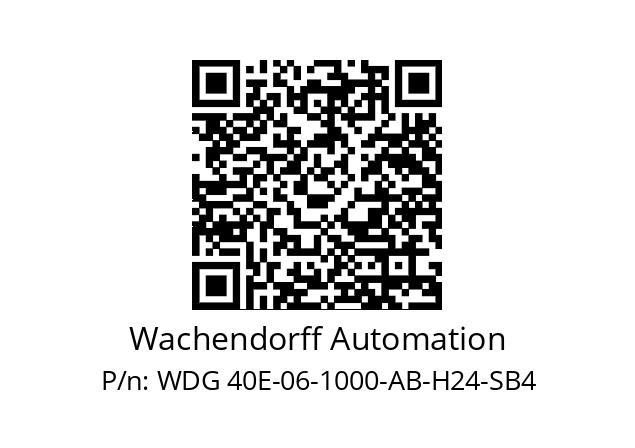   Wachendorff Automation WDG 40E-06-1000-AB-H24-SB4