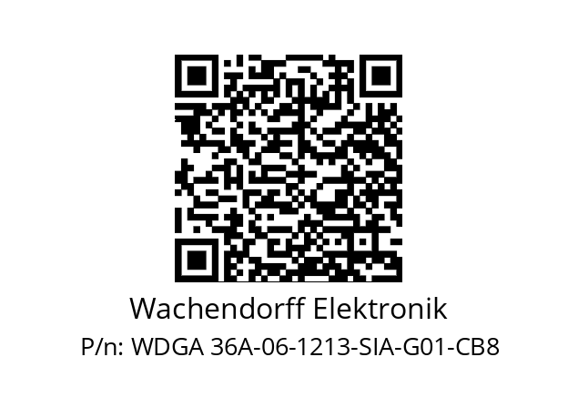   Wachendorff Elektronik WDGA 36A-06-1213-SIA-G01-CB8