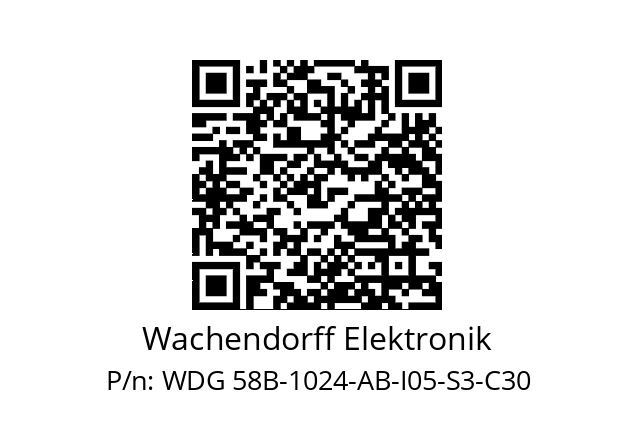   Wachendorff Elektronik WDG 58B-1024-AB-I05-S3-C30