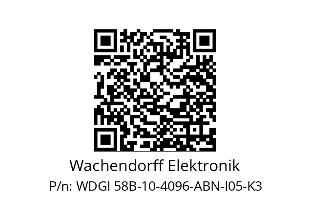   Wachendorff Elektronik WDGI 58B-10-4096-ABN-I05-K3