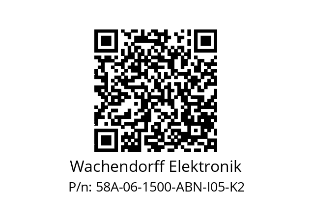   Wachendorff Elektronik 58A-06-1500-ABN-I05-K2