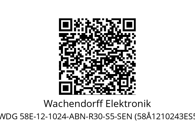   Wachendorff Elektronik WDG 58E-12-1024-ABN-R30-S5-SEN (58Å1210243ES5SEN)