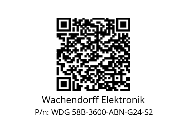   Wachendorff Elektronik WDG 58B-3600-ABN-G24-S2