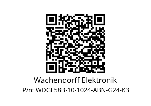   Wachendorff Elektronik WDGI 58B-10-1024-ABN-G24-K3