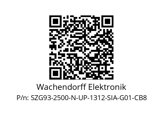   Wachendorff Elektronik SZG93-2500-N-UP-1312-SIA-G01-CB8