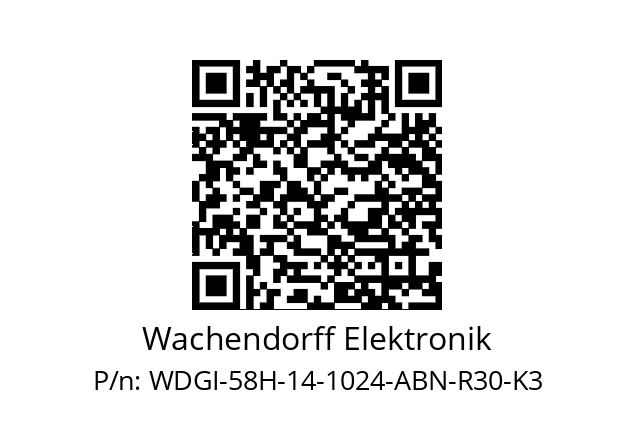   Wachendorff Elektronik WDGI-58H-14-1024-ABN-R30-K3