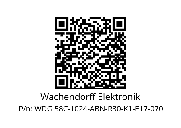   Wachendorff Elektronik WDG 58C-1024-ABN-R30-K1-E17-070