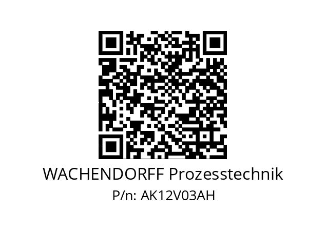   WACHENDORFF Prozesstechnik AK12V03AH