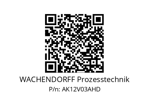   WACHENDORFF Prozesstechnik AK12V03AHD