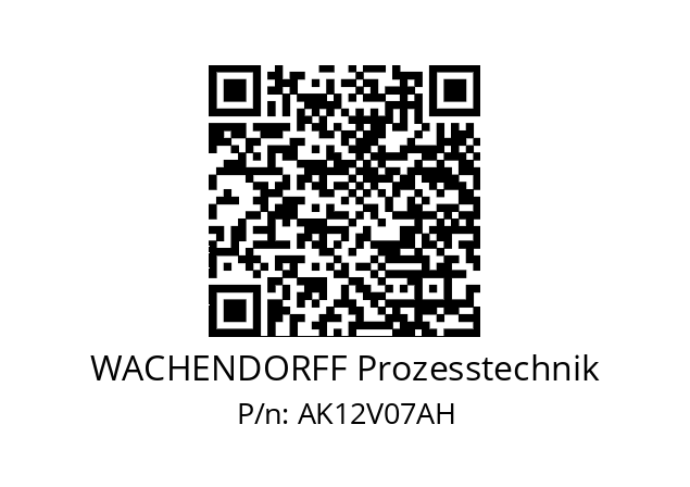   WACHENDORFF Prozesstechnik AK12V07AH