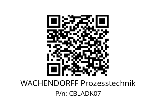   WACHENDORFF Prozesstechnik CBLADK07