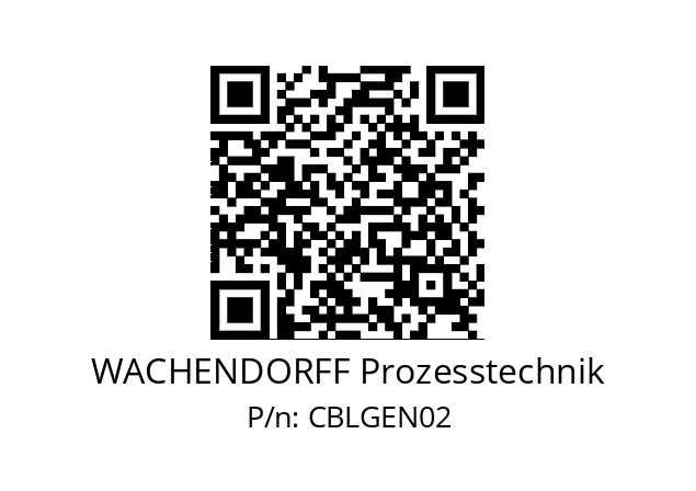   WACHENDORFF Prozesstechnik CBLGEN02