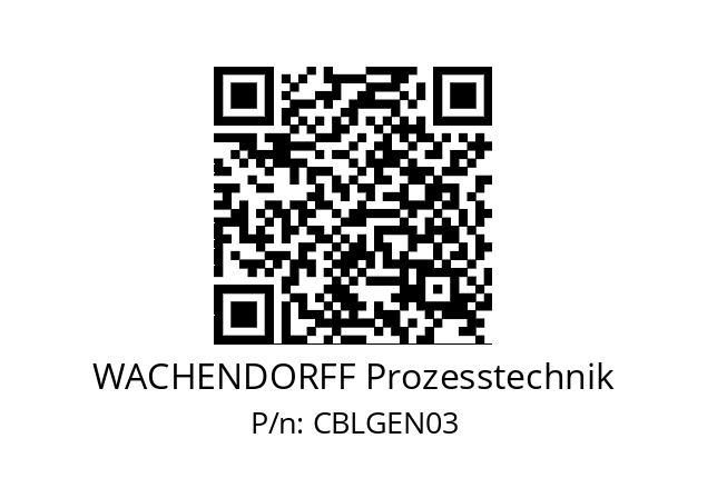   WACHENDORFF Prozesstechnik CBLGEN03