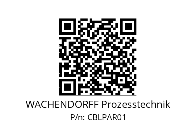   WACHENDORFF Prozesstechnik CBLPAR01