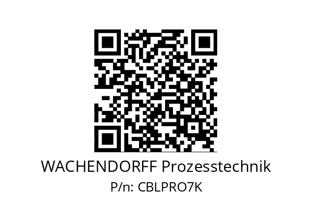   WACHENDORFF Prozesstechnik CBLPRO7K