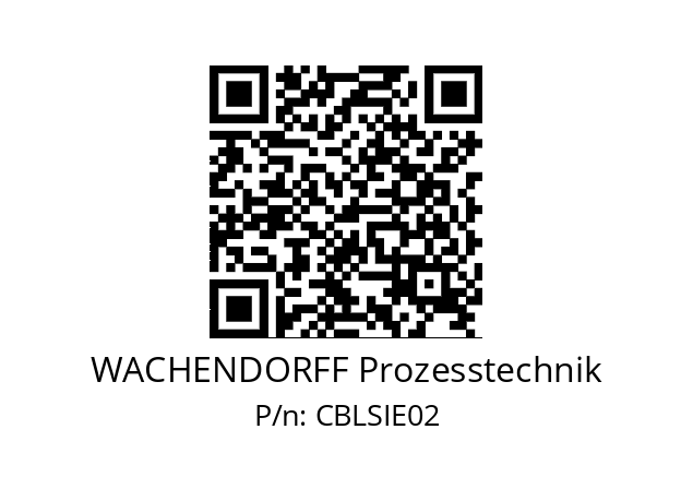   WACHENDORFF Prozesstechnik CBLSIE02