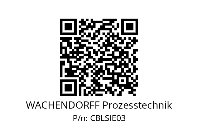   WACHENDORFF Prozesstechnik CBLSIE03