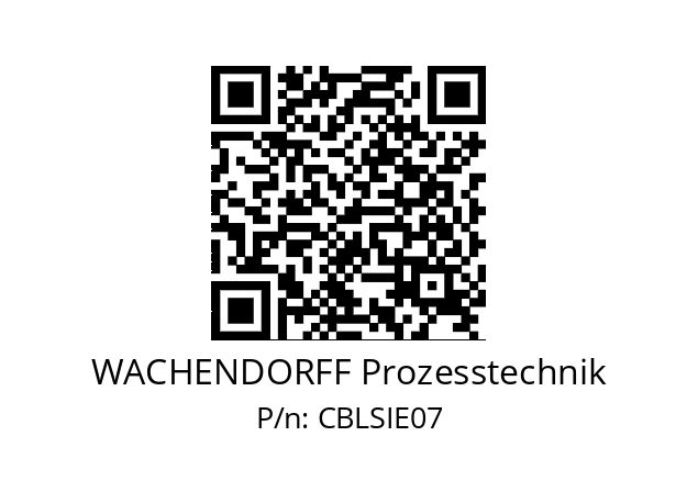   WACHENDORFF Prozesstechnik CBLSIE07