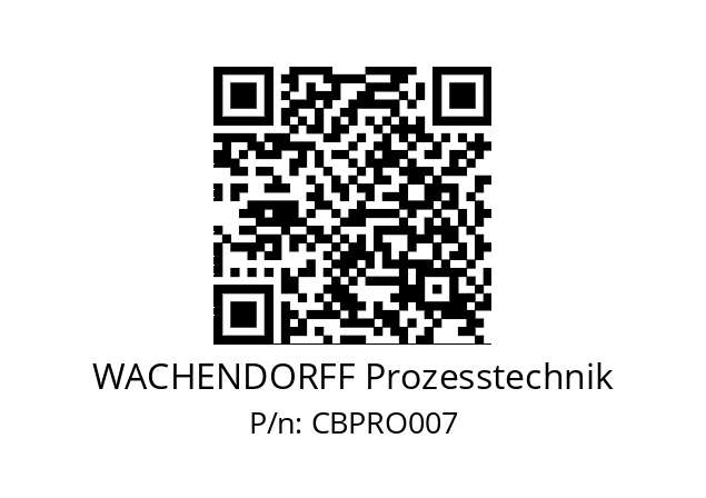   WACHENDORFF Prozesstechnik CBPRO007