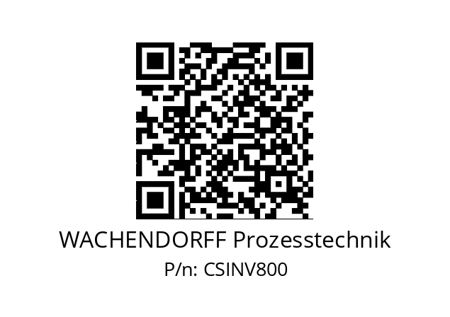   WACHENDORFF Prozesstechnik CSINV800