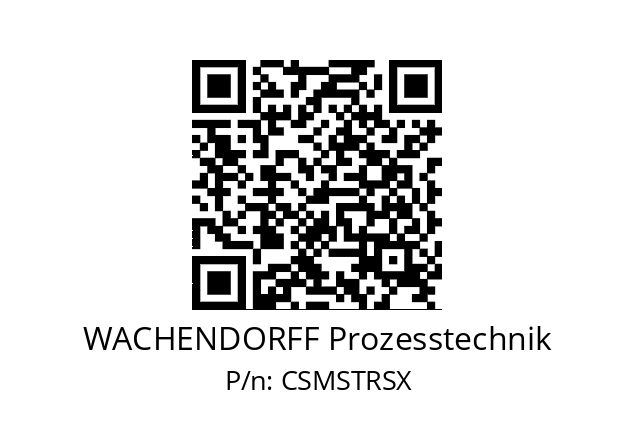   WACHENDORFF Prozesstechnik CSMSTRSX