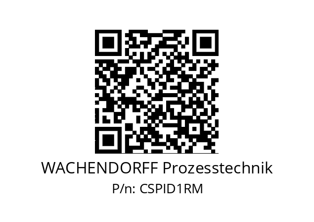   WACHENDORFF Prozesstechnik CSPID1RM