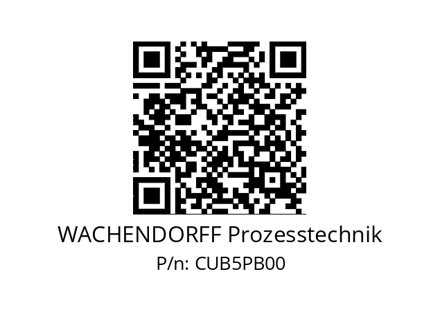   WACHENDORFF Prozesstechnik CUB5PB00