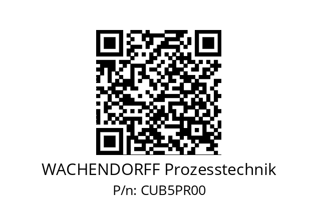   WACHENDORFF Prozesstechnik CUB5PR00