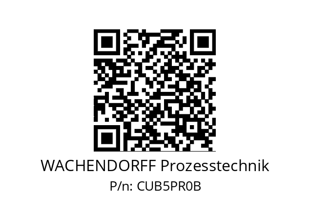   WACHENDORFF Prozesstechnik CUB5PR0B